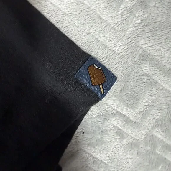 Ice Cream Running Dog Tee Mens L Black Neon Green Pink Streetwear Pharrell BBC - Picture 3 of 6